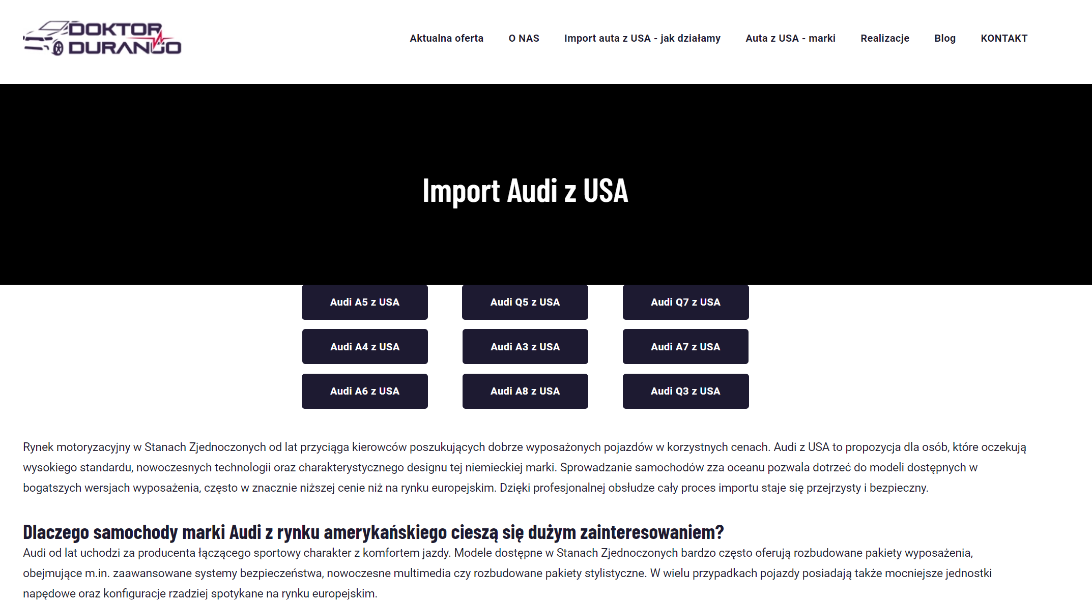 Na co uważać, gdy planowany jest import Audi z USA po szkodzie lub z aukcji ubezpieczeniowej?