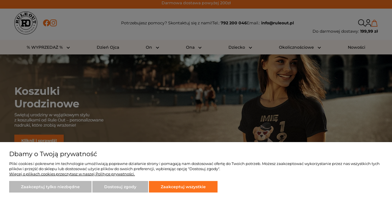 Zrzut strony Koszulki z nadrukiem | Sklep internetowy Rule Out