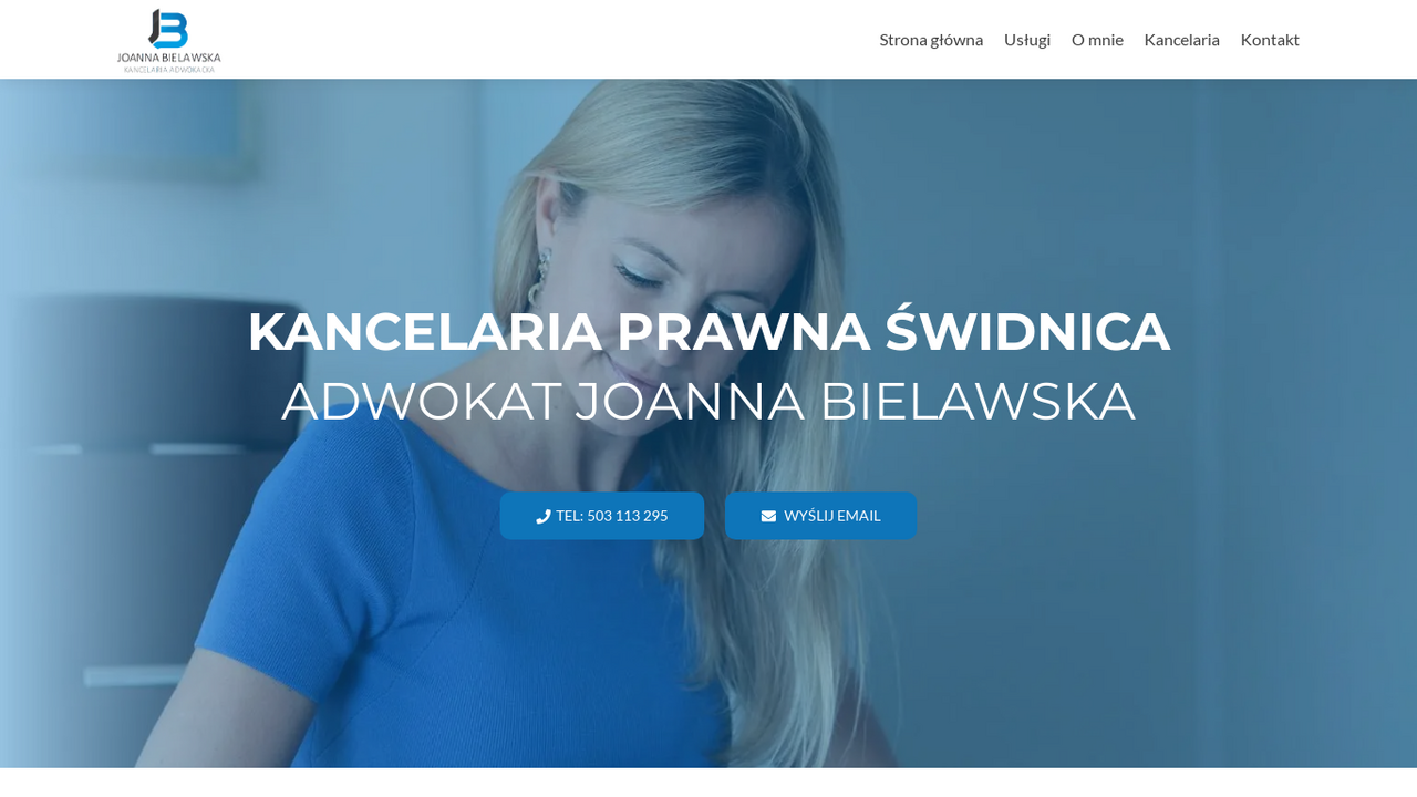 Zrzut strony Kancelaria prawna Świdnica - Adwokat Joanna Bielawska