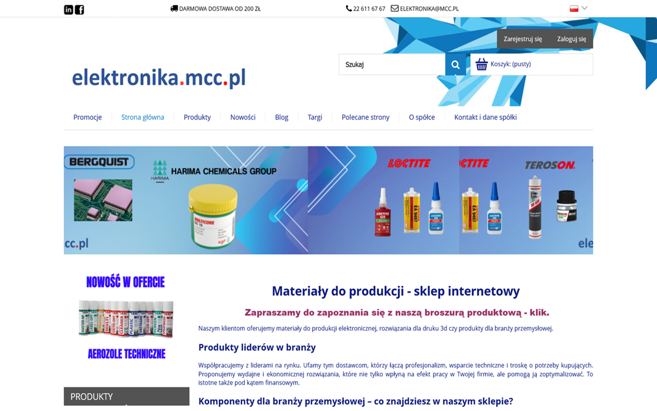 Zrzut strony Elektronika MCC