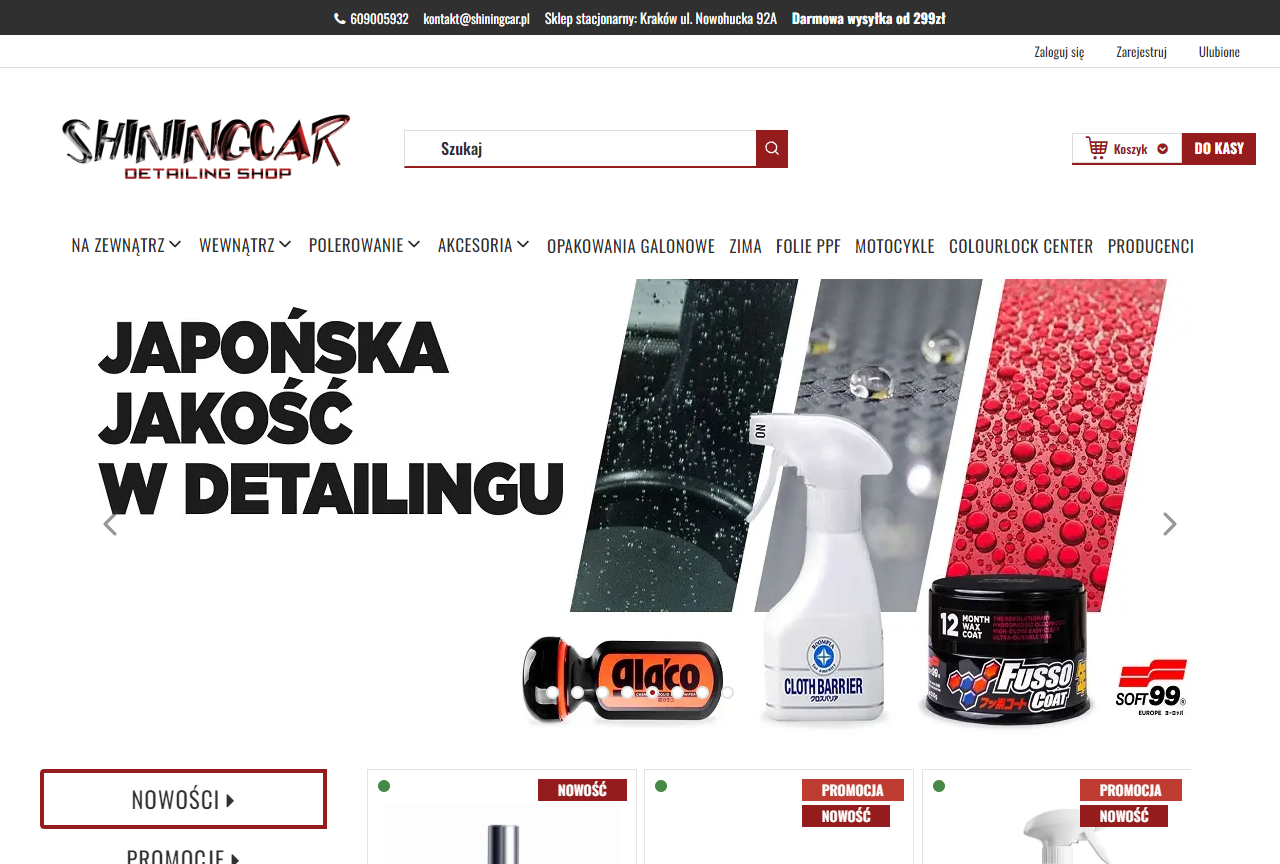 Zrzut strony ShiningCar Auto Detailing Sklep