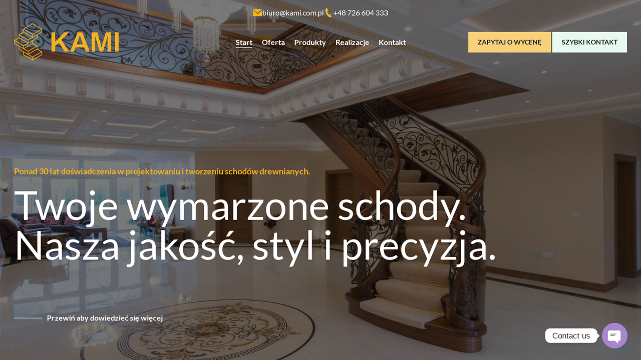 Zrzut strony KAMI - producent schodów drewnianych