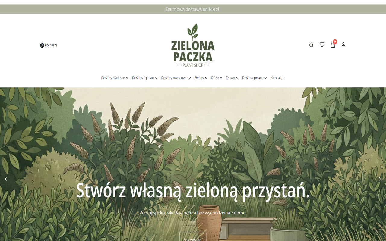 Zrzut strony Zielona Paczka